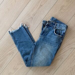 Pilcro and the Letterpress High Rise Blue Jeans